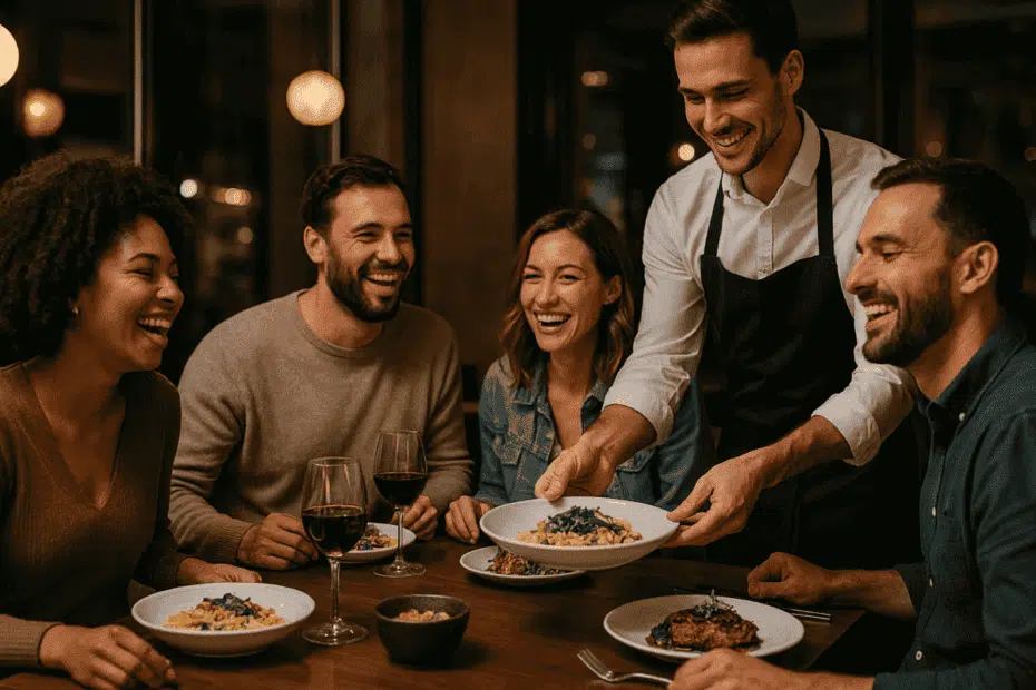 Qué están haciendo los restaurantes que más crecen en 2025 (y cómo puedes aplicarlo tú) 9 20250415 1937 Cena Amistosa Moderno Restaurante simple compose 01jrx8a9qtfd6vbccsywxzhtw2 min 1