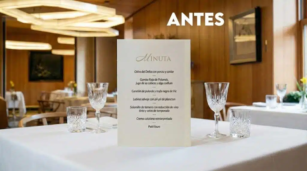 La minuta en restaurantes gastronómicos: de hoja suelta a elemento clave en la imagen del restaurante 4 minuta de papel