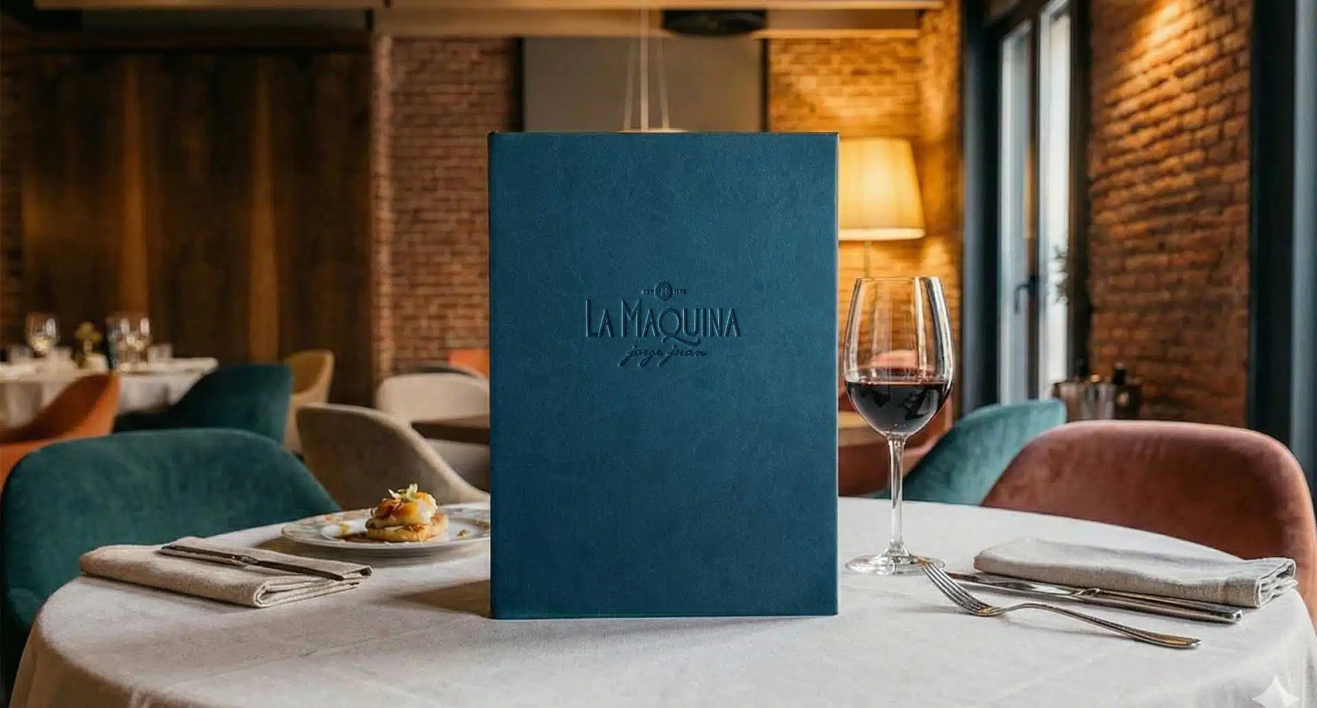 Hoteles 35 Portamenús en la mesa de un restaurante de hotel